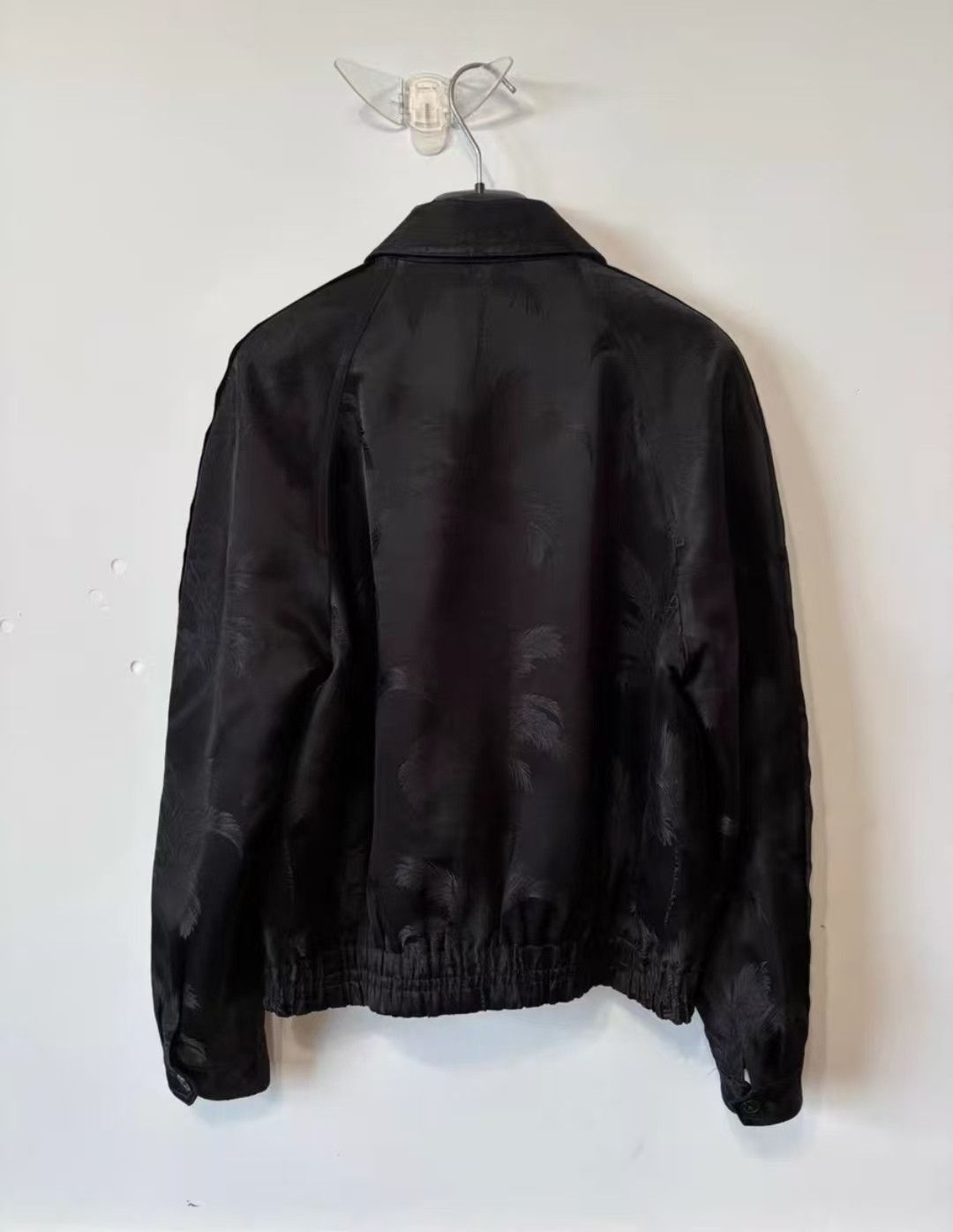 Saint Laurent Paris Saint Laurent black silk palm-tree embroidered jacket Size US M / EU 48-50 / 2 - 2 Thumbnail