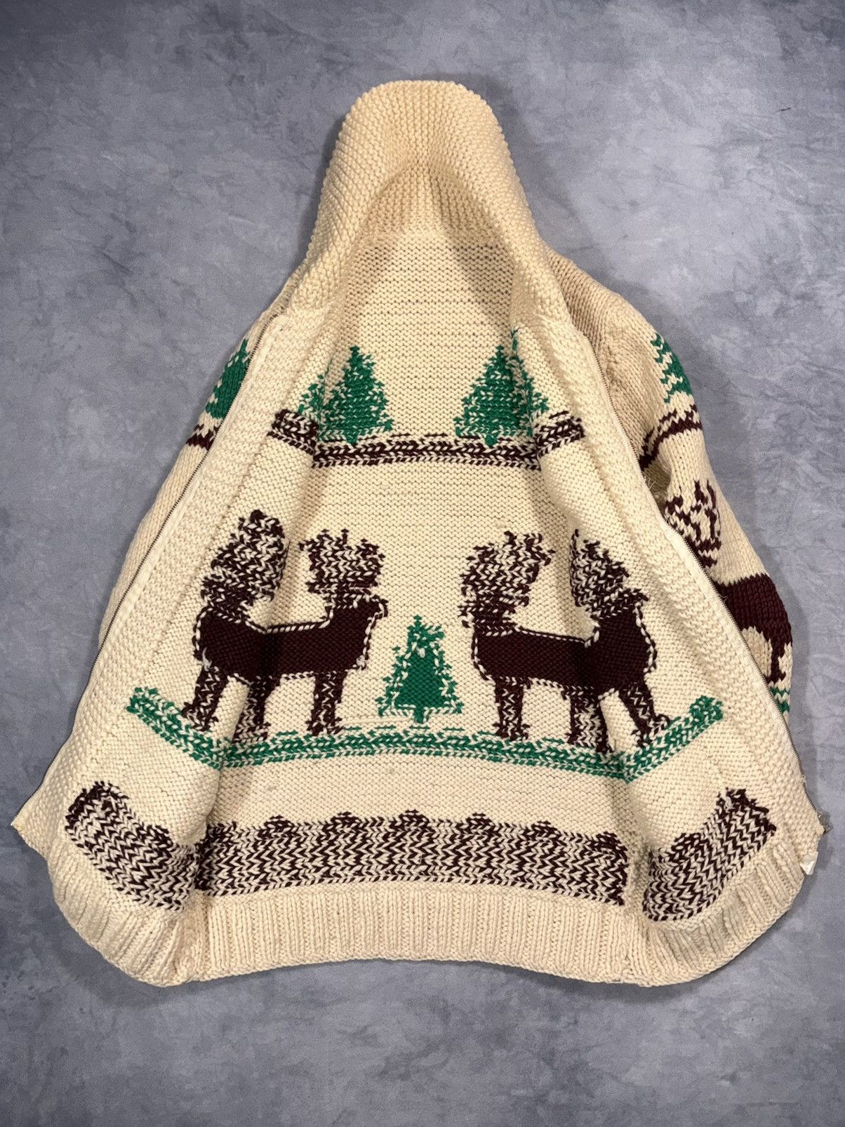Other Original Cowichan Post WW2 50s Moose Zip Sweater Size US M / EU 48-50 / 2 - 7 Thumbnail
