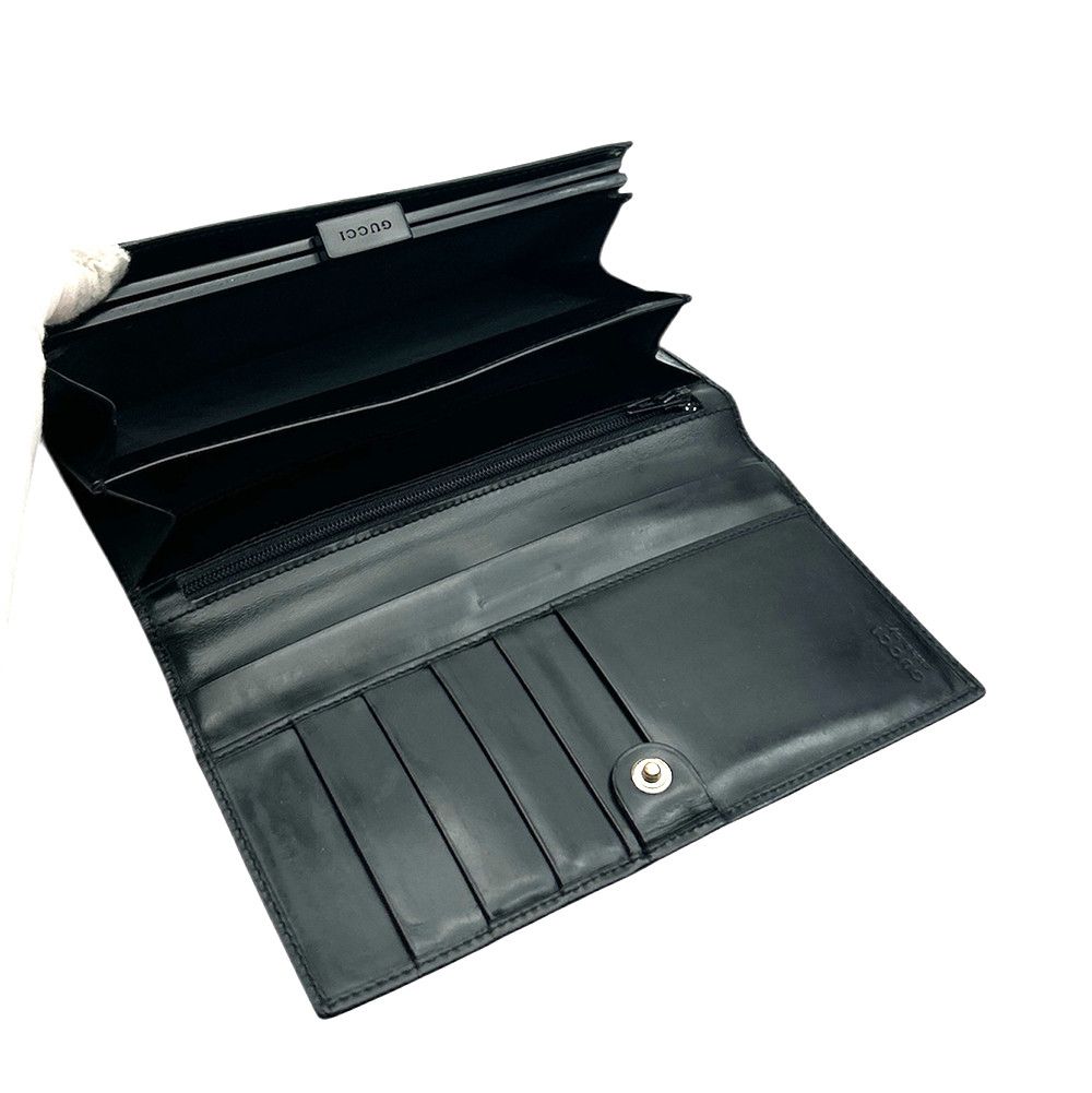 Gucci Gucci Long Leather Wallet Black Unisex Size ONE SIZE - 10 Thumbnail