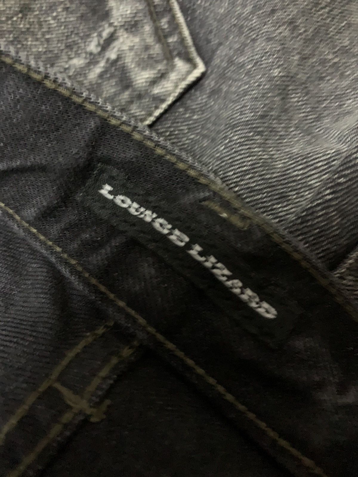 Lounge Lizard 💥Avavt-Garde Lounge Lizard Ripped Black Denim Size US 30 / EU 46 - 6 Thumbnail