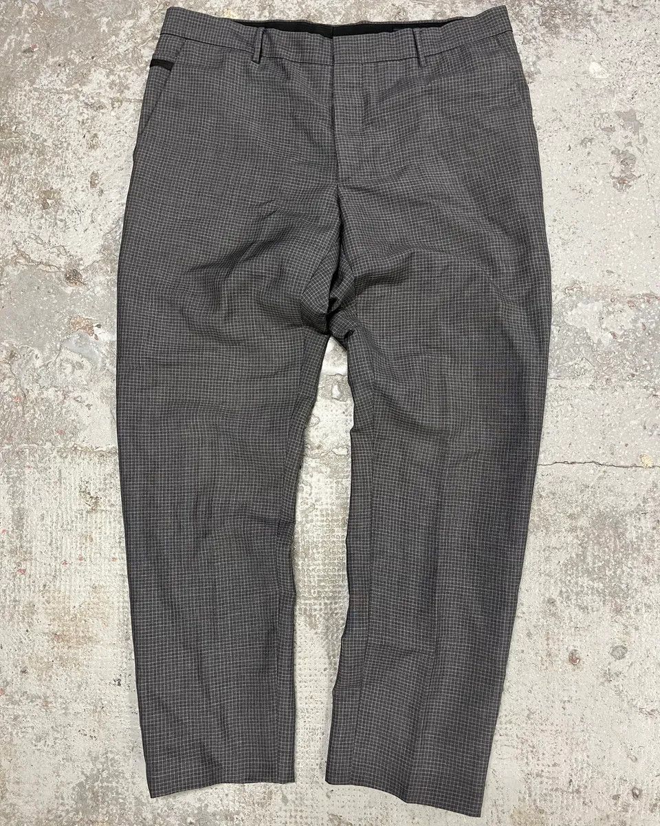 Prada AW2015 Prada Grey Wool Checked Minimalist Tailored Pants Size US 31 - 1 Thumbnail