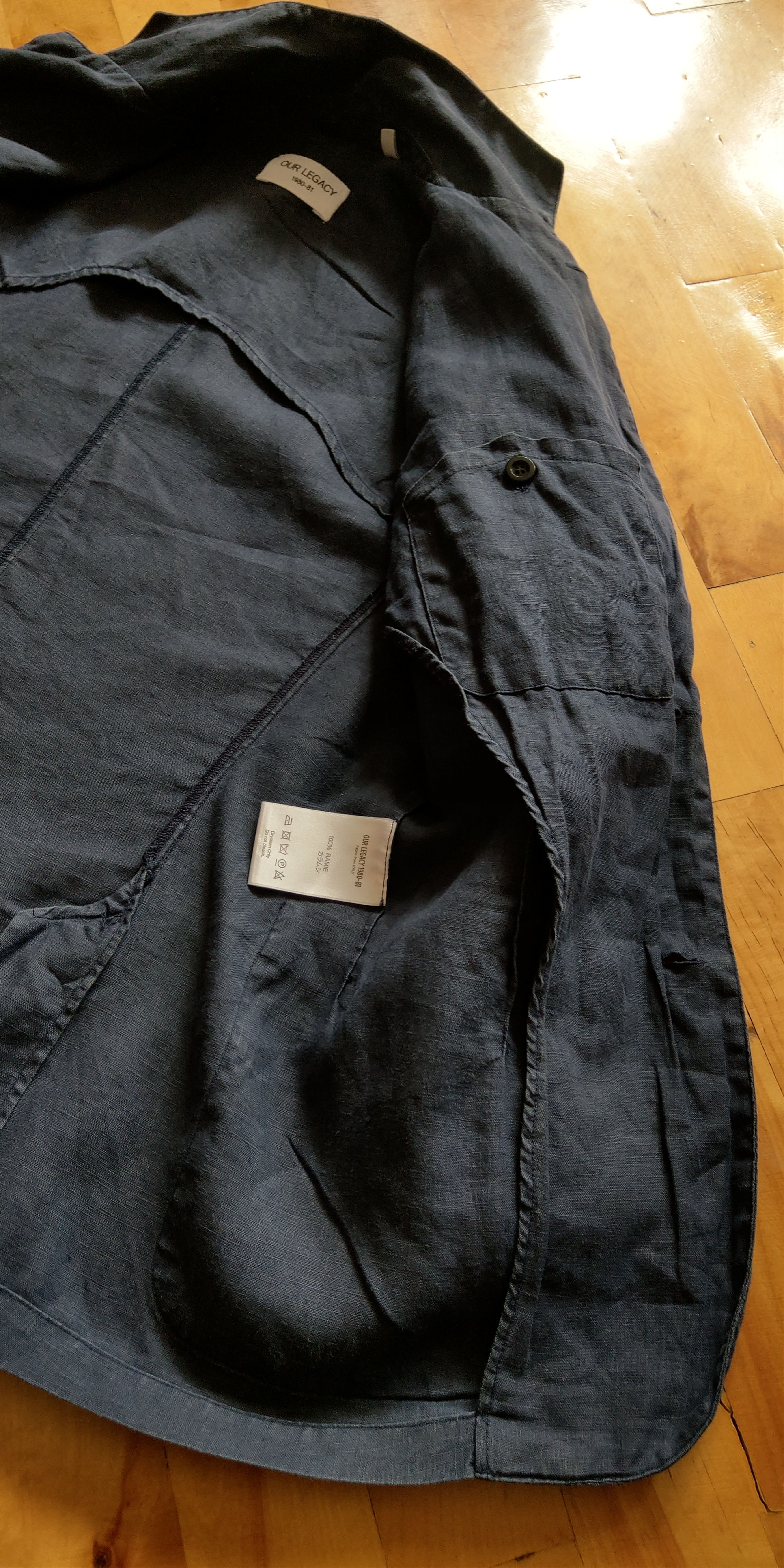 Our Legacy Vintage 100% Linen Kimono Jacket goth alt Darkfashion Rare Size XS / US 0-2 / IT 36-38 - 8 Thumbnail