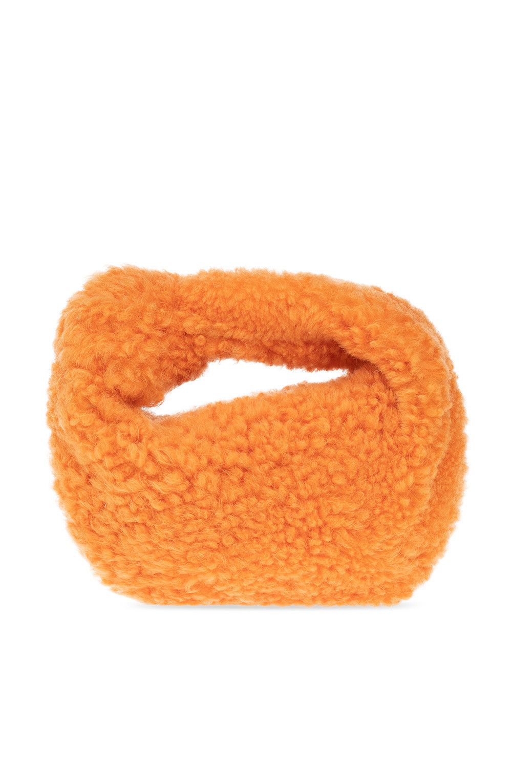 BOTTEGA VENETA Jodie mini orange shearling lamb fur bag