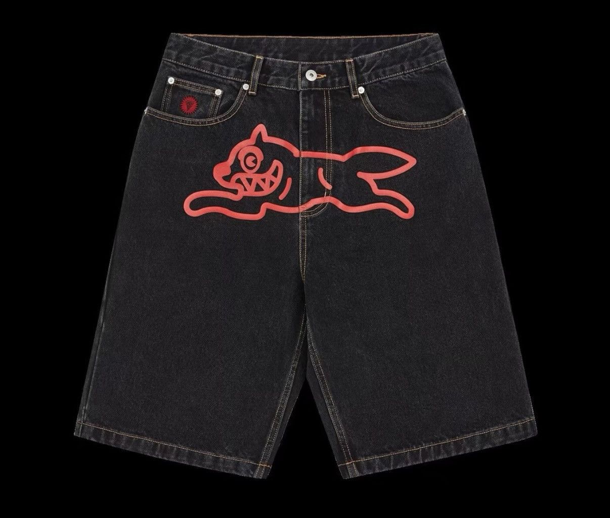 Billionaire Boys Club Billionaire Boys Club BBC Flying Dog Denim Shorts Size US 34 / EU 50 - 7 Thumbnail