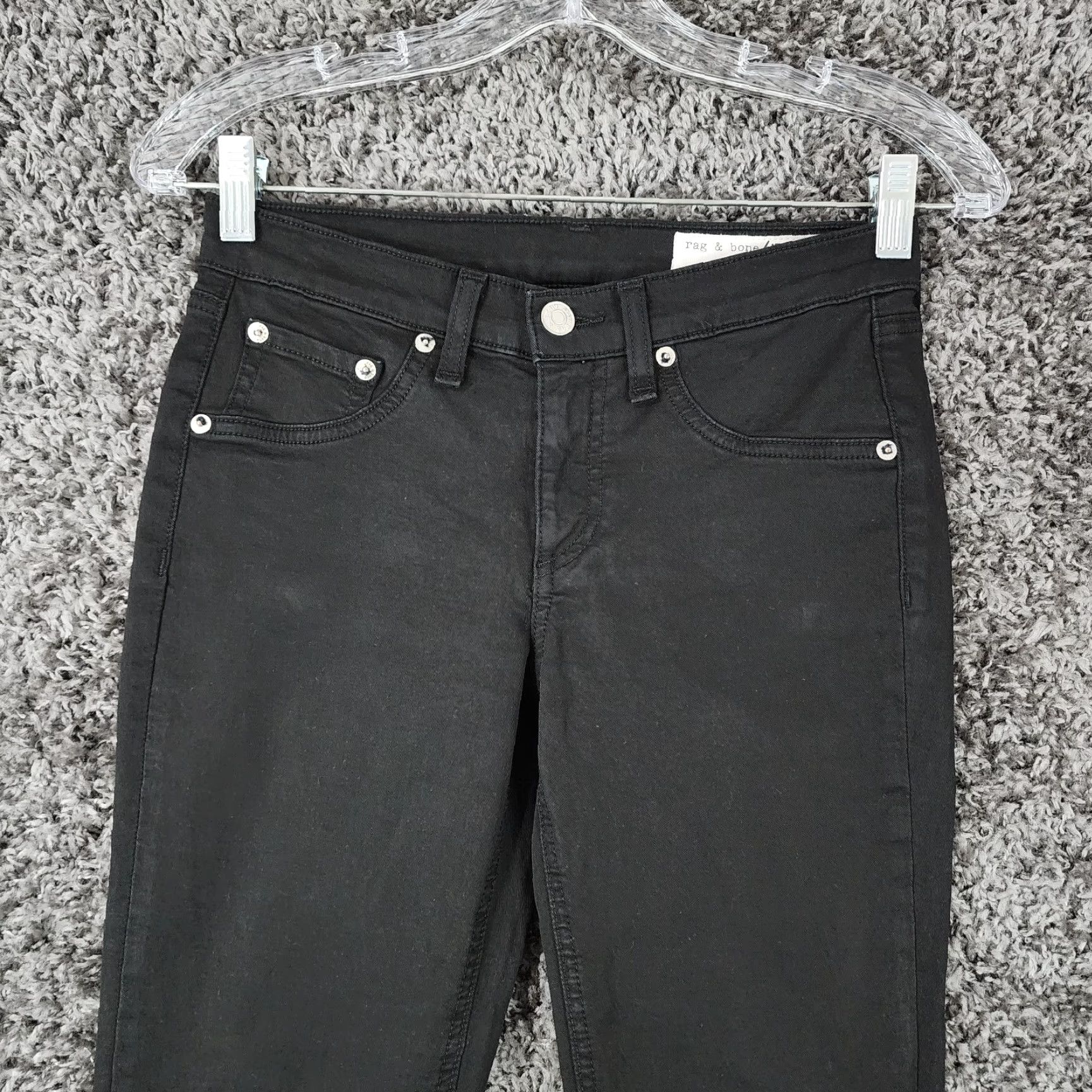 Rag & Bone RAG & BONE Women's Skinny Jeans Size 25 Black Regular Size 42" / US 20 - 2 Thumbnail