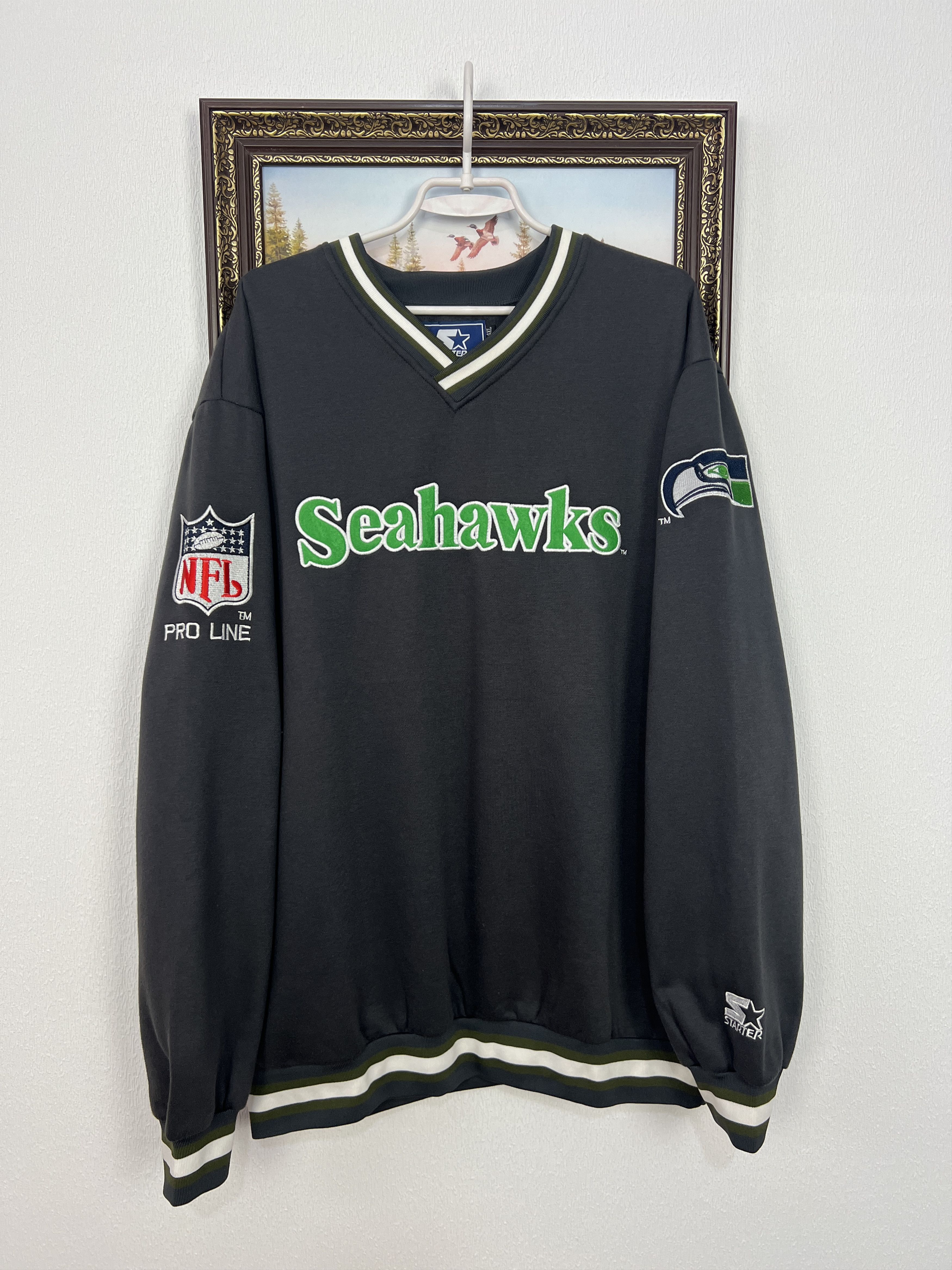 Starter Seattle Seahawks Sweatshirt NHL Crewneck Big Logo 3XL Size US XXL / EU 58 / 5 - 1 Thumbnail