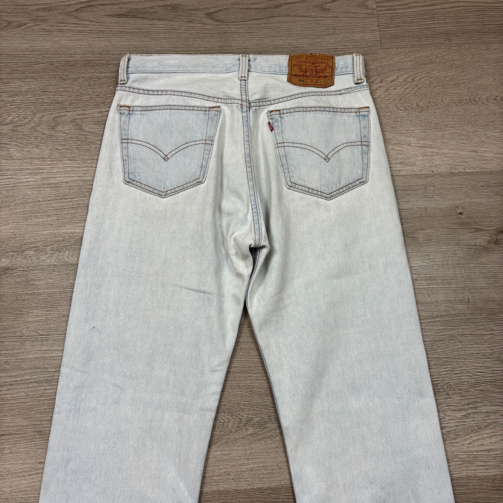 Levi's × Vintage Vintage 90s Levi's 501 Straight Leg Jeans 33x32 Made in USA Size US 33 - 3 Thumbnail