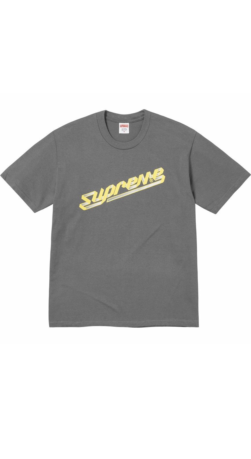 Image of Supreme Banner Tee in Charcoal, Men's (Size 2XL)