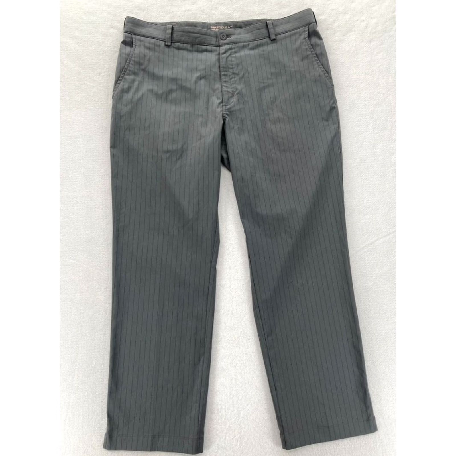 Nike Nike Golf Tour Performance Pants Mens 36x30 Gray Striped Stretch Dri-Fit Pants Size US 36 / EU 52 - 2 Thumbnail