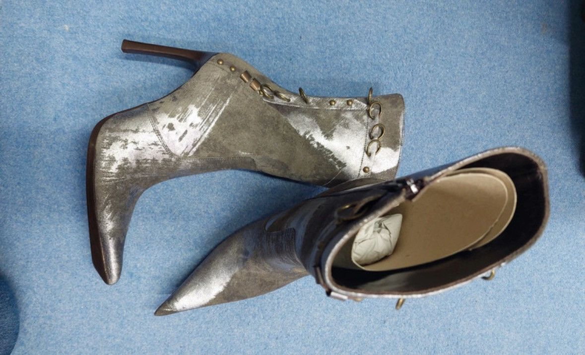 Other Women’s Metallic Gray Mid-Calf High Heel Boots – Size 39 Size US 8 / IT 38 - 3 Thumbnail