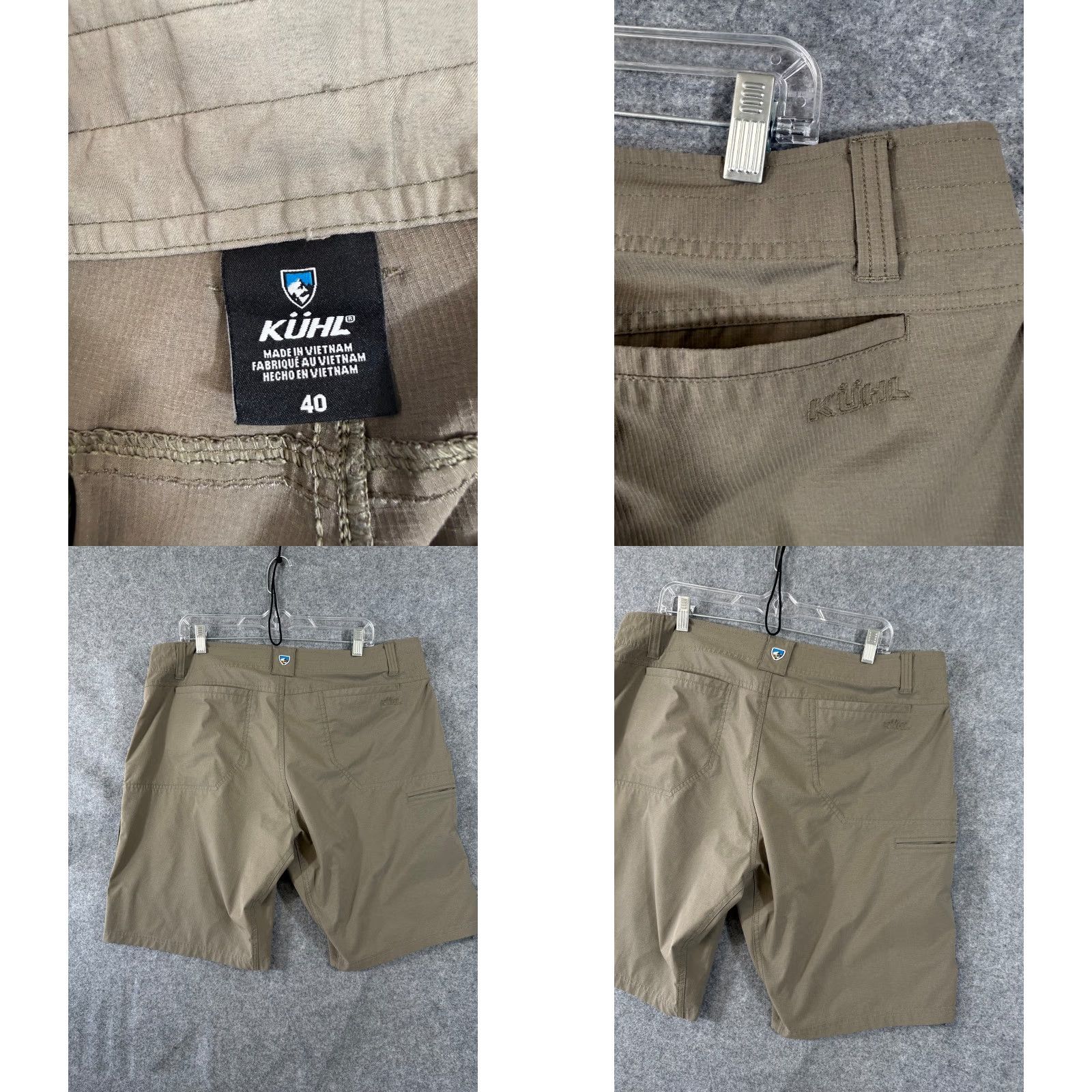 Vintage Kuhl Silencr Cargo Shorts Mens 40 Khaki Beige Hiking Outdoor Ripstop Pockets Size US 40 / EU 56 - 8 Thumbnail
