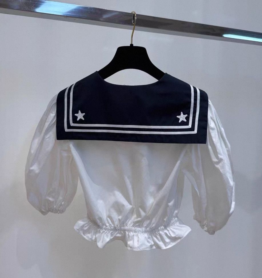 Miu Miu Miu Miu White Cotton Cropped T-shirt . Size XS / US 0-2 / IT 36-38 - 3 Thumbnail