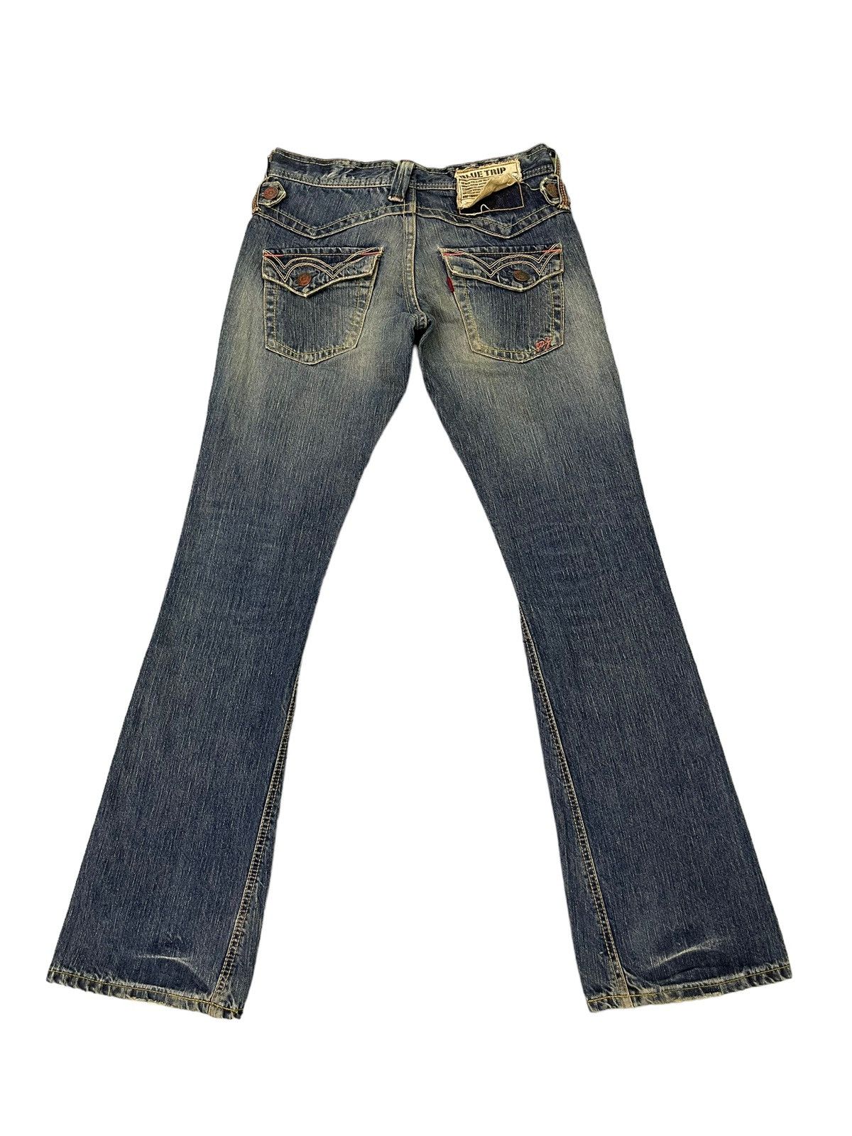 Edwin Flare Jeans Edwin Japan Faded Distress Boot Cut 8🟦1 Size US 29 - 10 Thumbnail