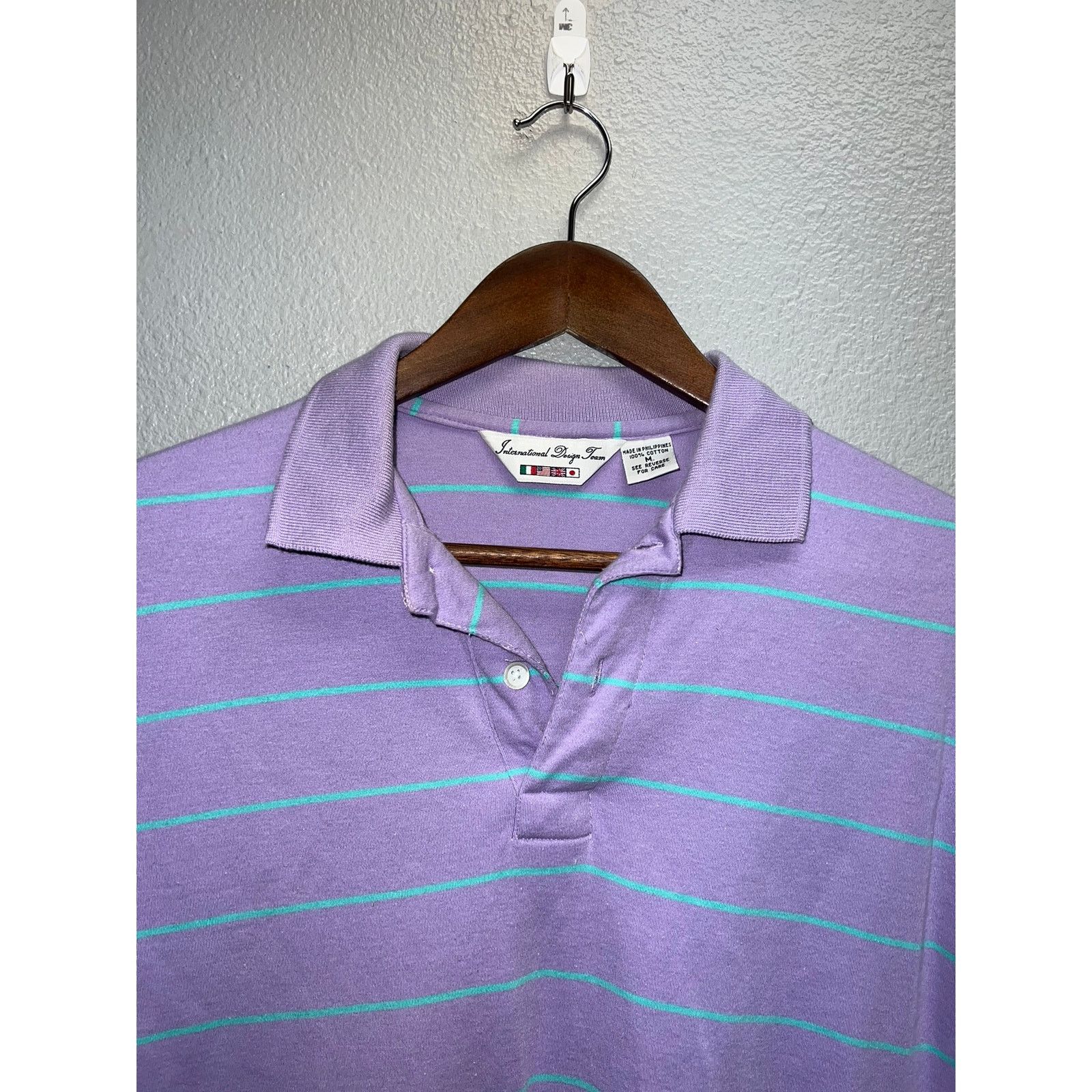 Vintage Vintage Purple Polo Shirt International Design Team Medium Size US M / EU 48-50 / 2 - 2 Thumbnail