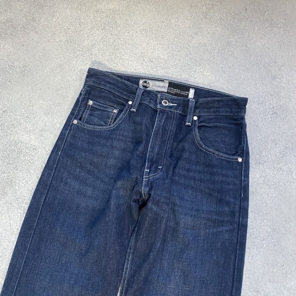 Levi's Vintage LEVIS Jeans SilverTab Baggy Acid Wash Denim A7704 Size US 31 - 6 Thumbnail