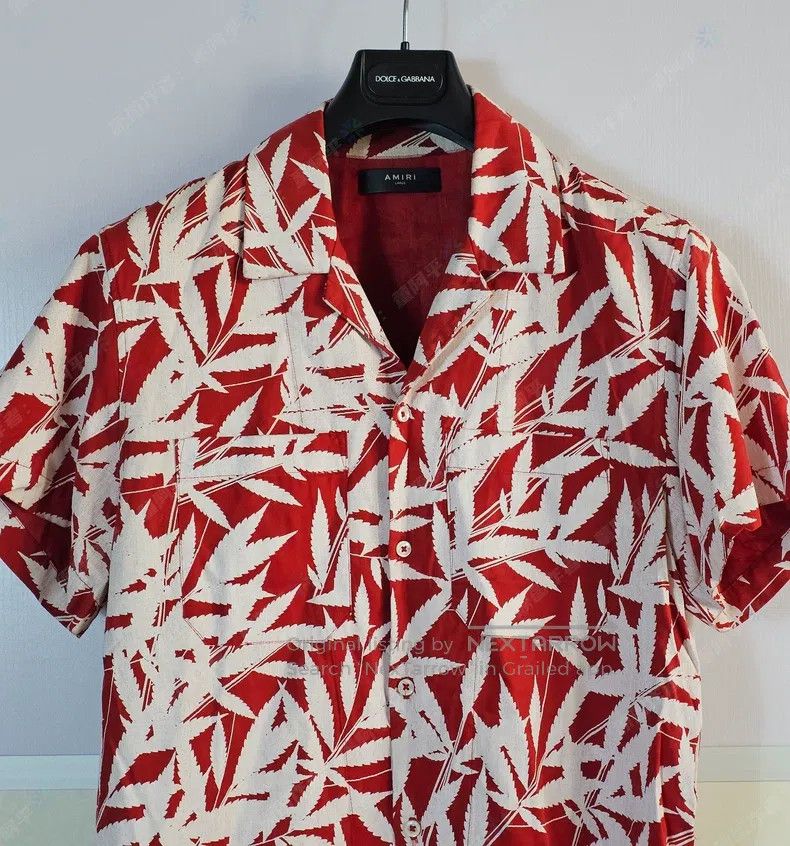 Amiri Amiri Red and white palm tree print short sleeve shirt Size US L / EU 52-54 / 3 - 2 Thumbnail