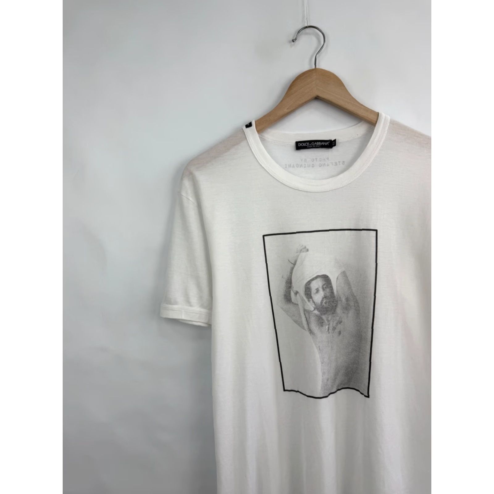 Dolce & Gabbana VINTAGE Dolce&Gabbana T-Shirt Men M White Tony Ward Photo by Stefano Guindani Size US M / EU 48-50 / 2 - 3 Thumbnail