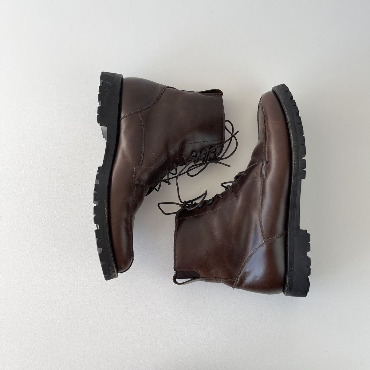Franceschetti Franceschetti 0011 Leather Winter Vibram Lace-Up Boots Brown Size US 6.5 / EU 39-40 - 8 Thumbnail
