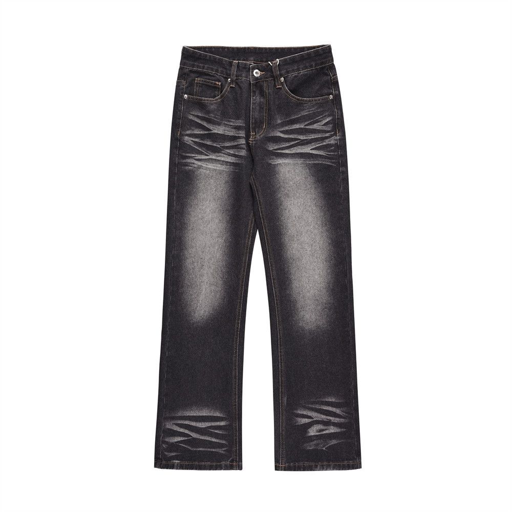 Japanese Brand Men's American Casual Wide-Leg Washed Straight-Leg Jeans Size US 32 / EU 48 - 1 Thumbnail