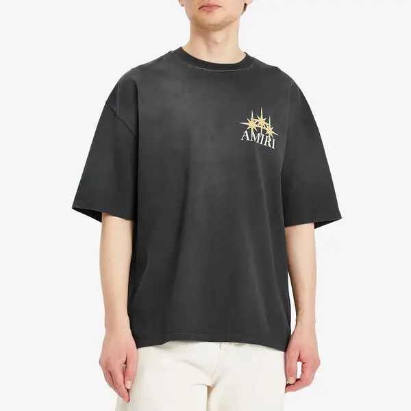 Amiri o1h1sh10525 Starburst Oversized T-Shirt in Black Size US XL / EU 56 / 4 - 2 Thumbnail