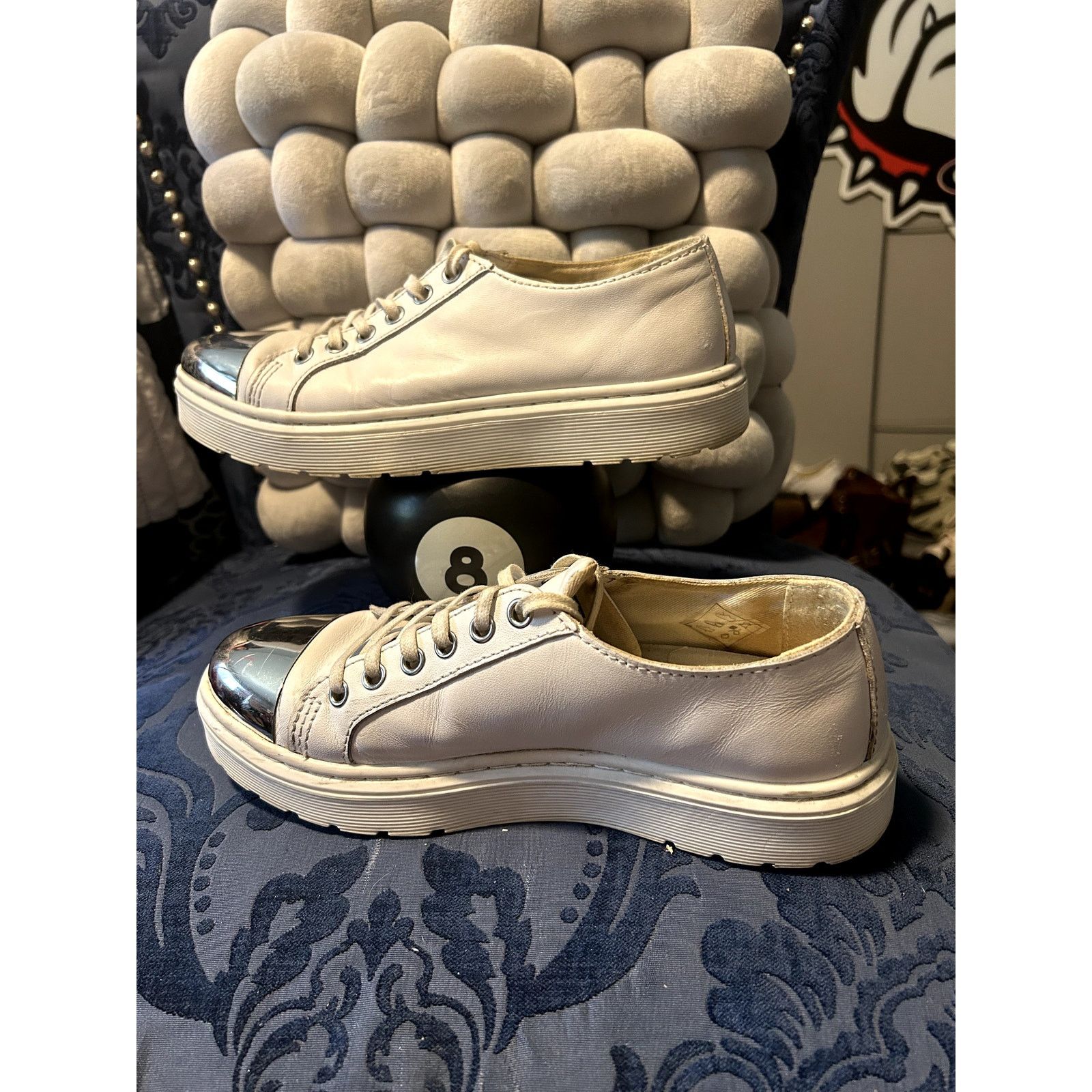 Dr. Martens Dr Martens Alexei White Sneakers with Metal Toe size 7/EU 38 Size US 7 / IT 37 - 2 Thumbnail