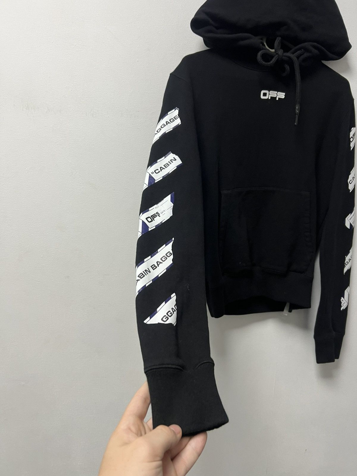 Off-White Off-White Airport Tape Balck Hoodie Size US XS / EU 42 / 0 - 6 Thumbnail