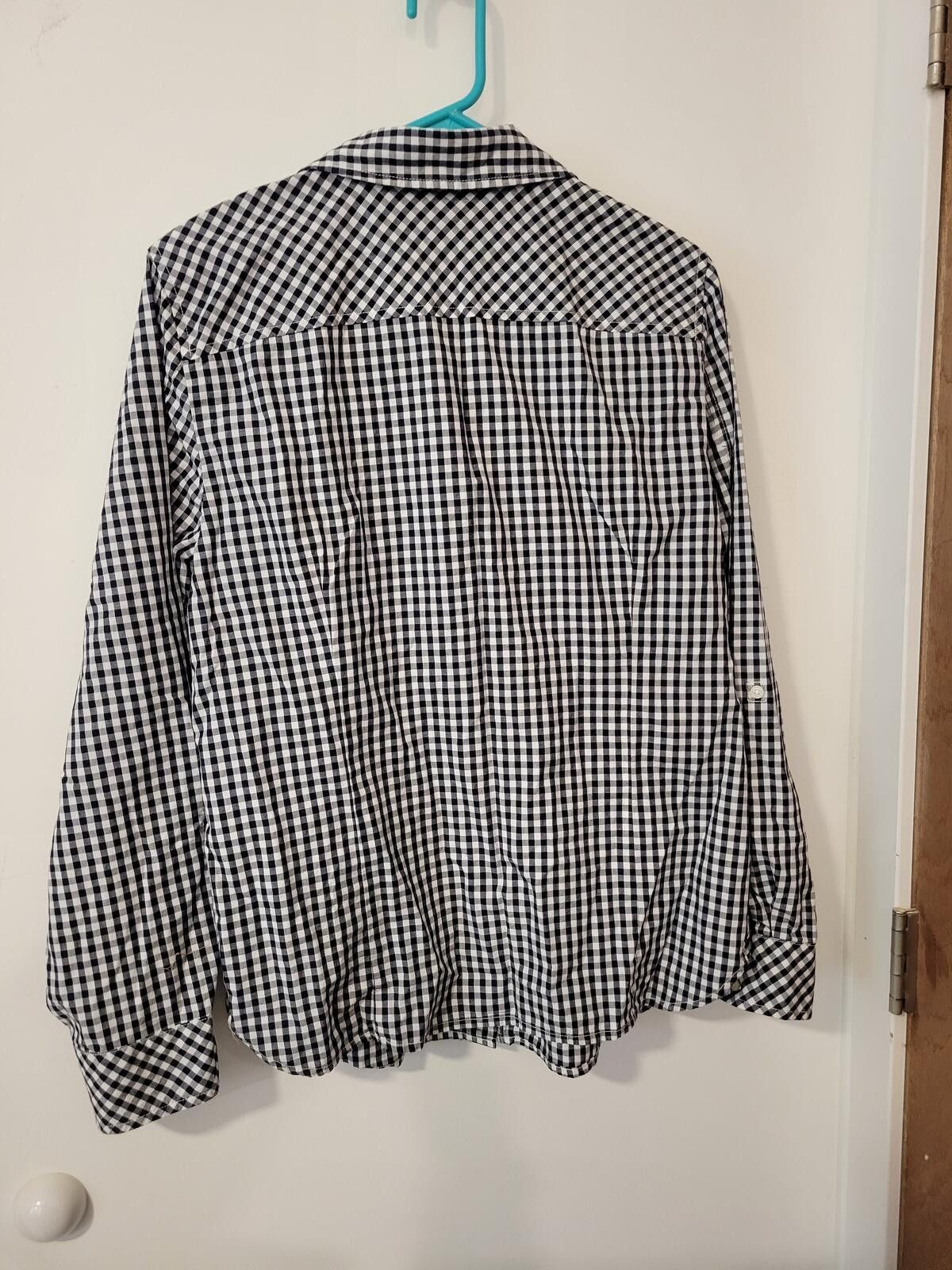 Tommy Hilfiger Tommy Hilfiger Black and White Gingham Button-Up Shirt Large Size L / US 10 / IT 46 - 2 Thumbnail