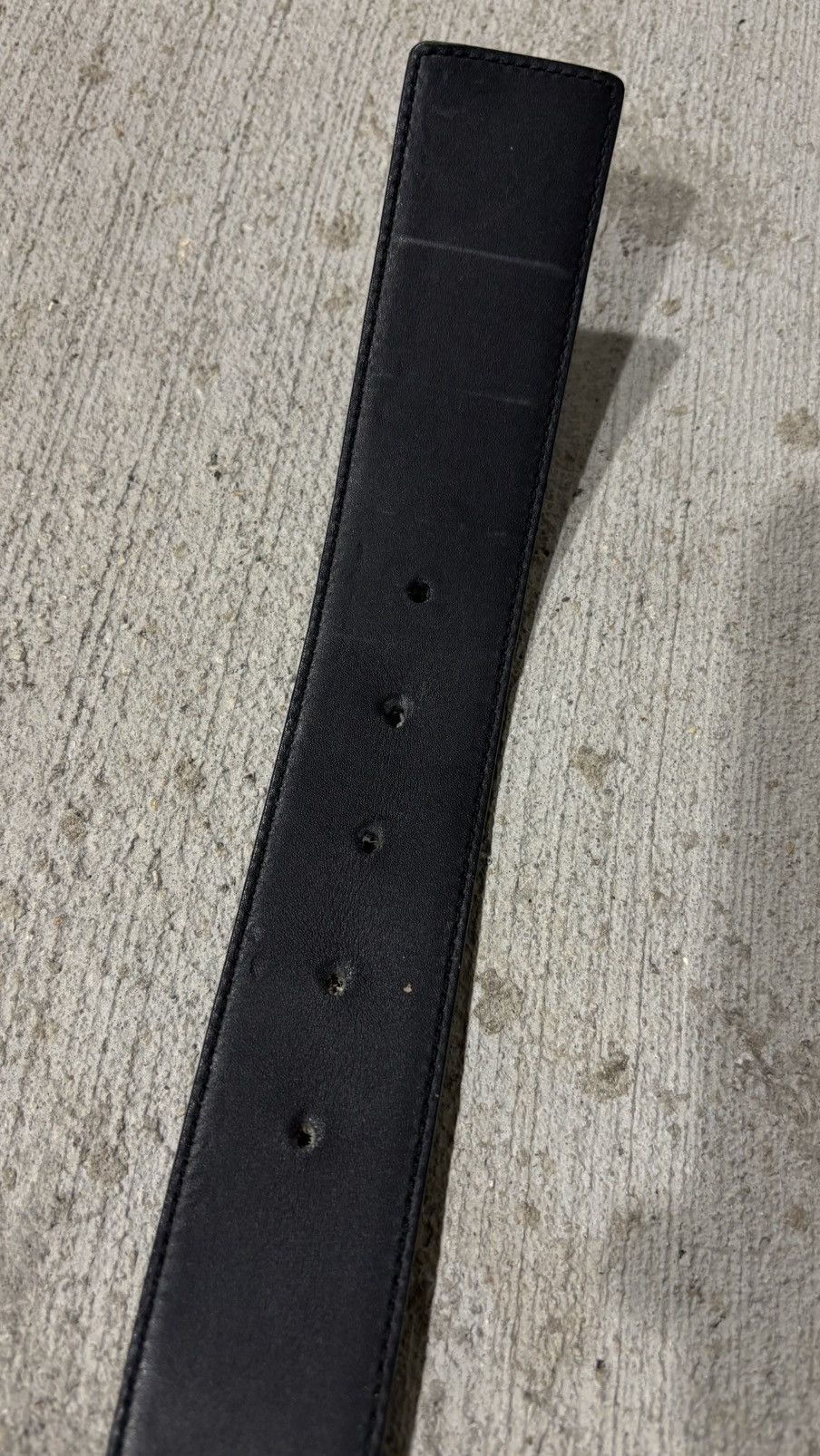 Saint Laurent Paris Yves Saint Laurent Paris Logo Belt Size 30 - 19 Thumbnail