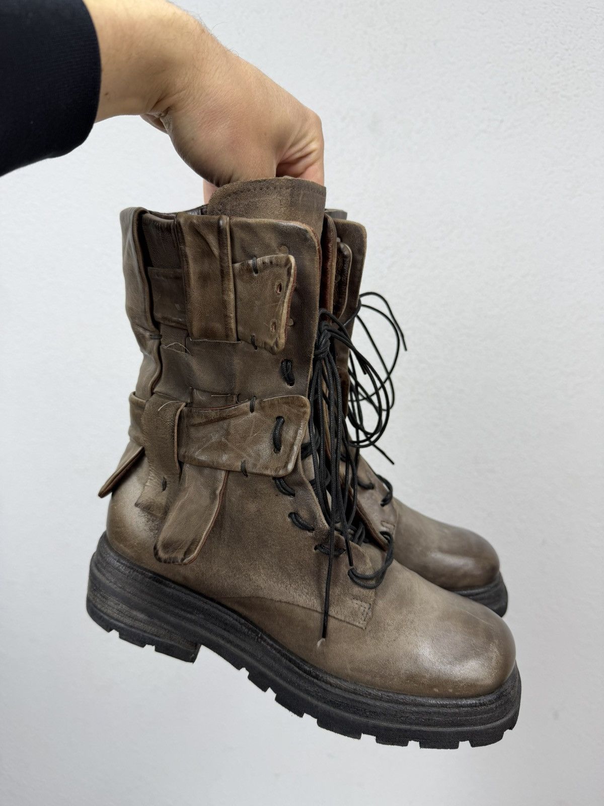 A.S.98 Vintage Italian AS 98 Vibe YSL Style Leather Biker Boots Size US 7.5 / EU 40-41 - 3 Thumbnail
