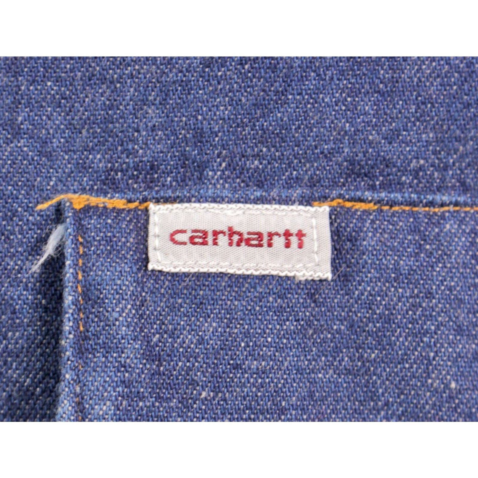 Carhartt VINTAGE Carhartt Men's Western Denim Shirt 90s Size 16x36 Blue Denim 1990s Pearl Snap Mens Size US L / EU 52-54 / 3 - 6 Thumbnail