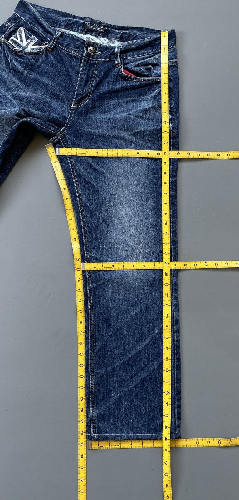 Other Red Pepper Embroidery Jeans (P118) Size US 32 / EU 48 - 16 Thumbnail