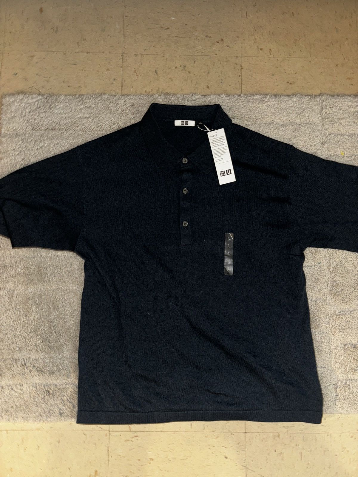 Uniqlo UNIQLO U Knitted Short Sleeve Polo Shirt NWT Size Large Size US L / EU 52-54 / 3 - 1 Thumbnail