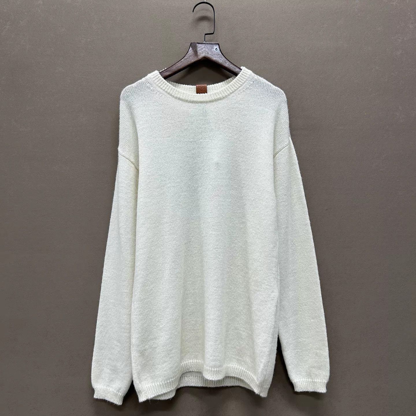Loewe White Oversized Long Sleeve Knit Sweater Size US XS / EU 42 / 0 - 1 Thumbnail