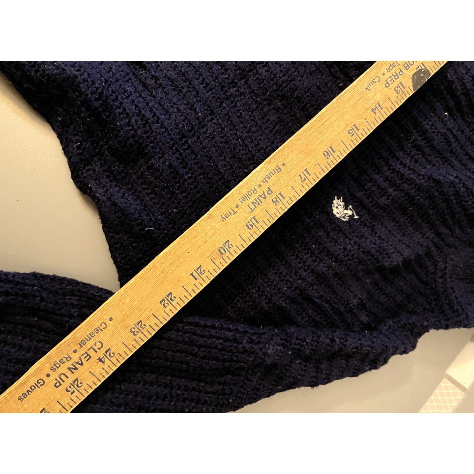 Vintage US Polo Assn Womens Sweater M Blue Long Sleeve Pullover Knit Ribbed Embroidered Logo Waist Turtleneck Size M / US 6-8 / IT 42-44 - 5 Thumbnail
