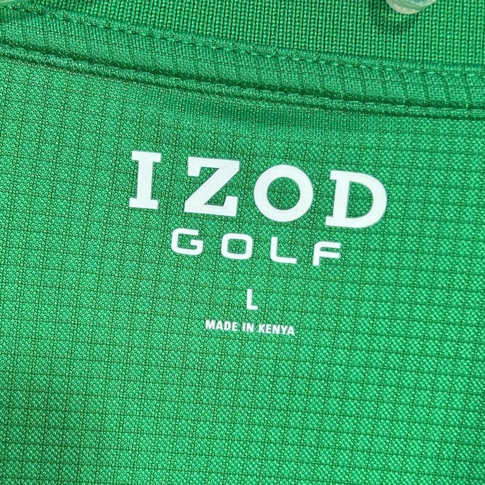 Izod Izod Golf Green Half Button Polo Shirt Large Size US L / EU 52-54 / 3 - 3 Thumbnail