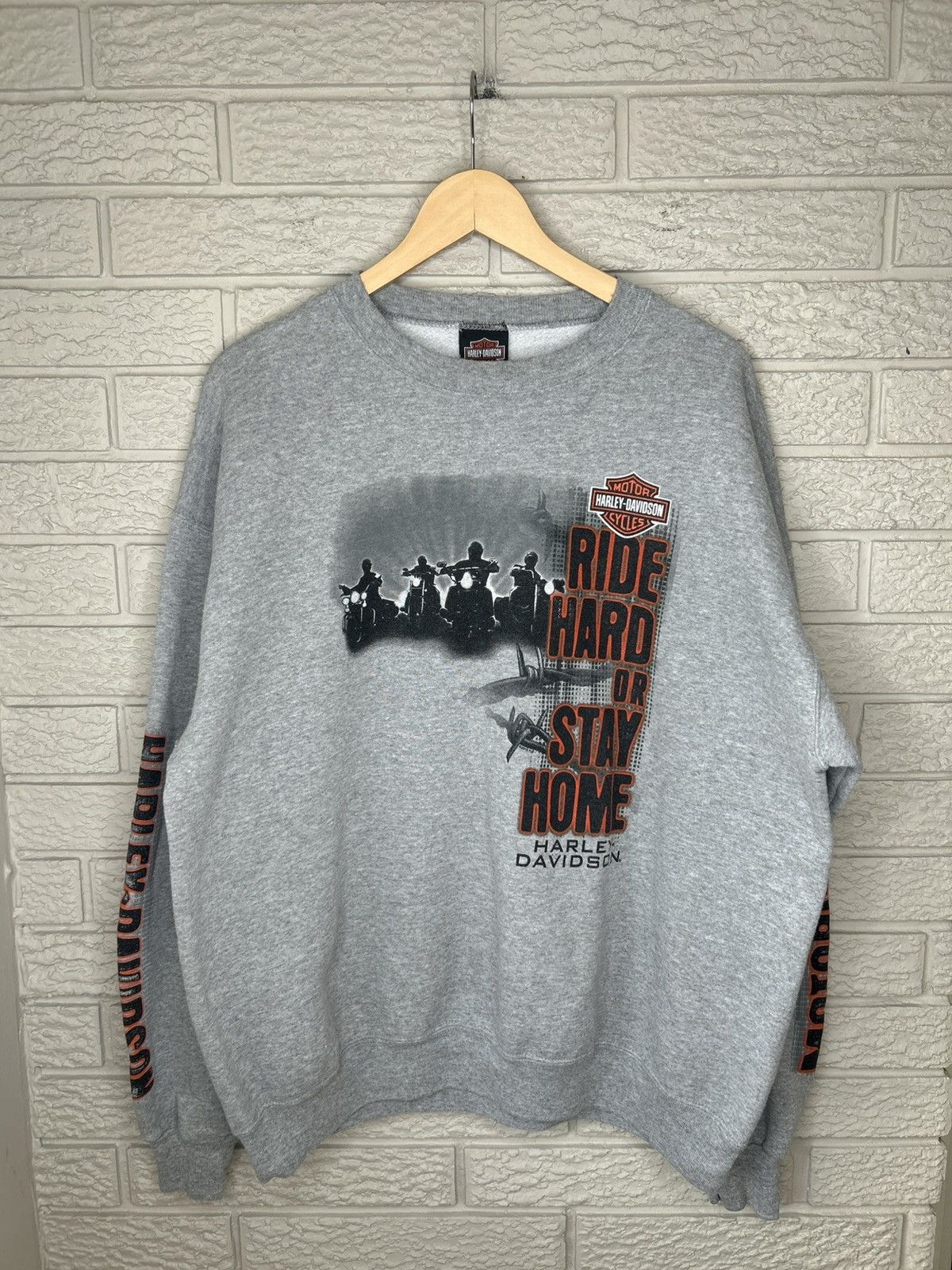 Harley Davidson Vintage Harley Davidson Sleeve Print Crewneck Size US XL / EU 56 / 4 - 2 Thumbnail