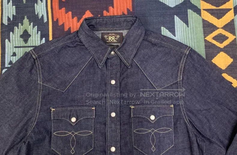 RRL Ralph Lauren RRL Ralph Lauren Raw Classic Denim Shirt Size US S / EU 44-46 / 1 - 3 Thumbnail