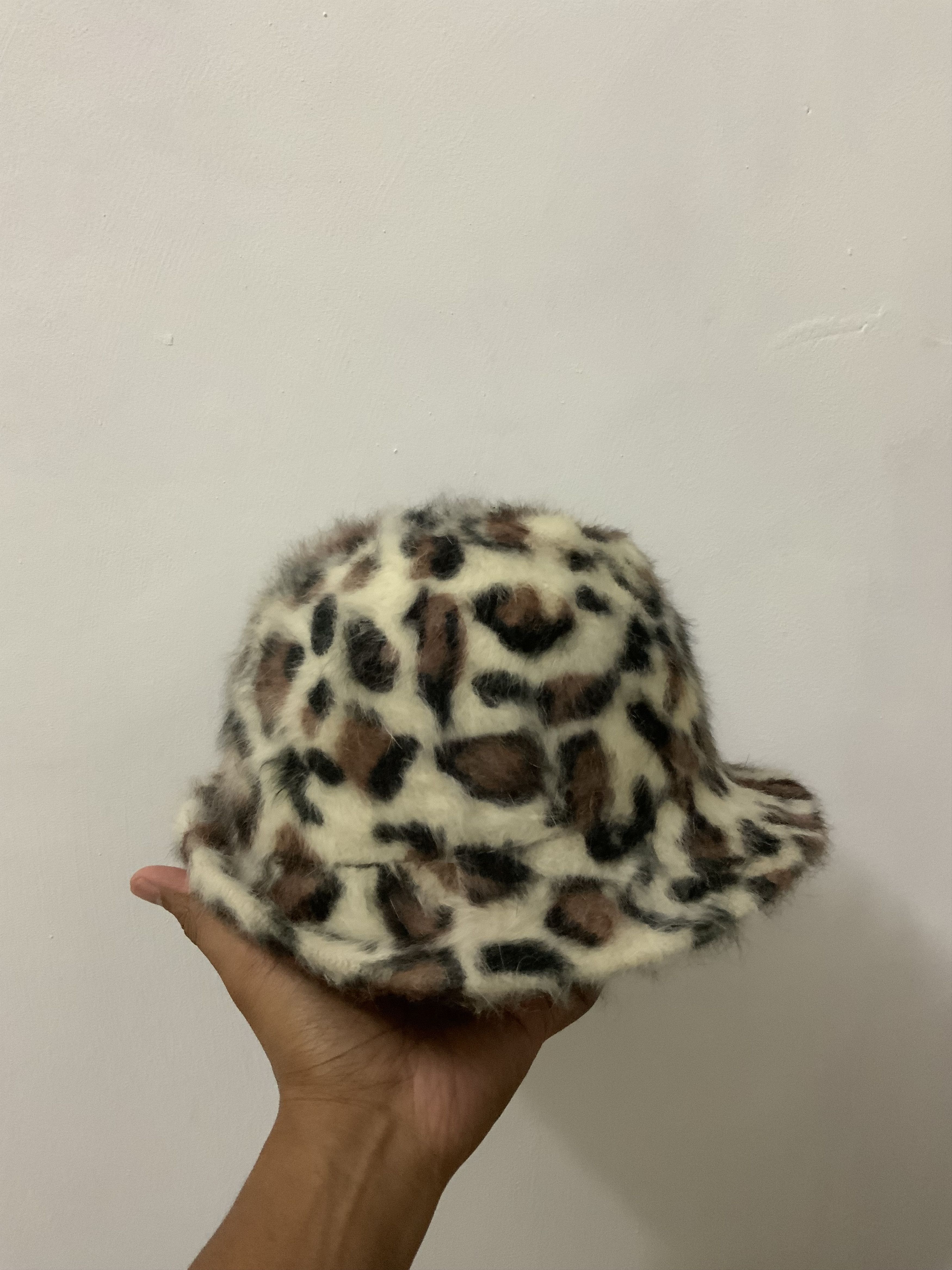 Hat Club Mohair Fur Leopard Design Hat Size ONE SIZE - 4 Thumbnail