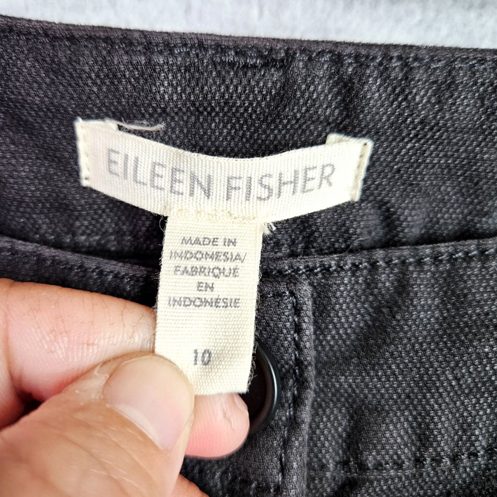 Eileen Fisher Eileen Fisher Pants Women Size 10 Light Black Straight Leg Career Minimalist Size 32" / US 10 / IT 46 - 6 Thumbnail