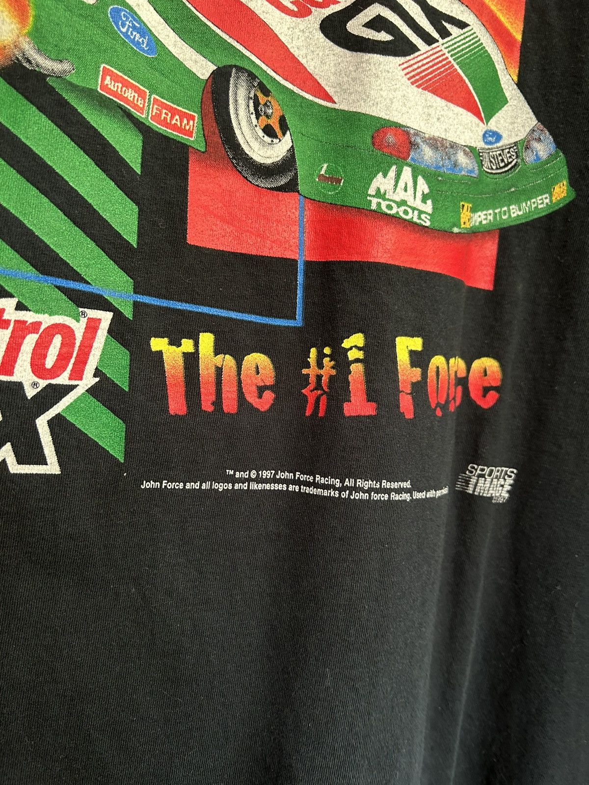NASCAR 1997 John Force Racing Team Tshirt Size US XXL / EU 58 / 5 - 5 Thumbnail