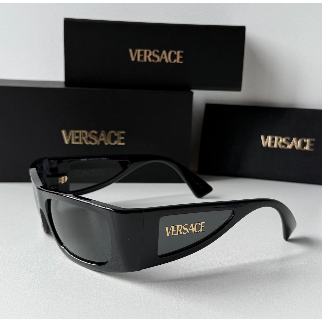 Versace NEW Versace VE4482 Black Shielded Sunglasses Size ONE SIZE - 5 Thumbnail