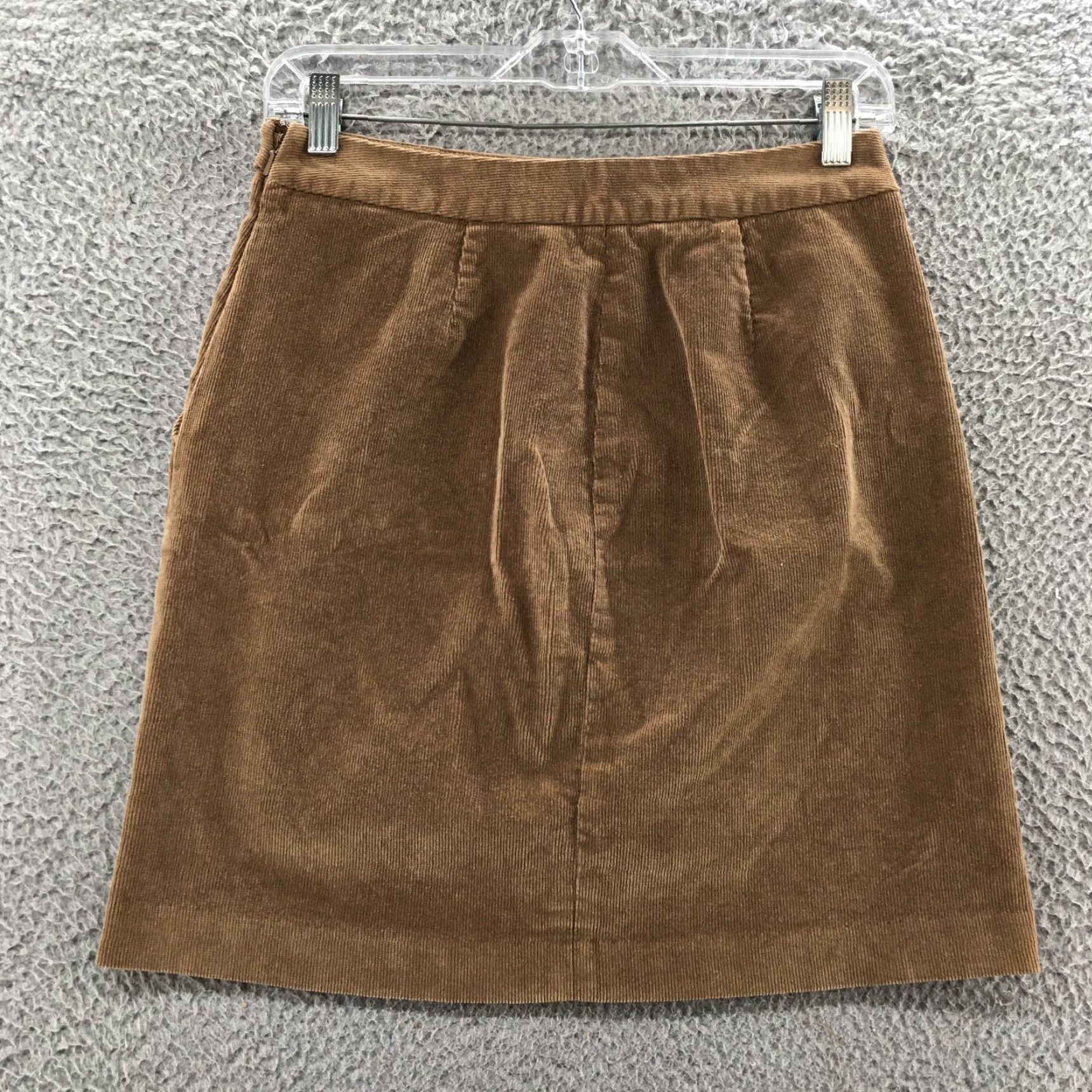 Banana Republic Banana Republic A-Line Corduroy Skirt Womens 00 Brown Flat Front Pocket Casual Size 24" / US 00 / IT 34 - 7 Thumbnail