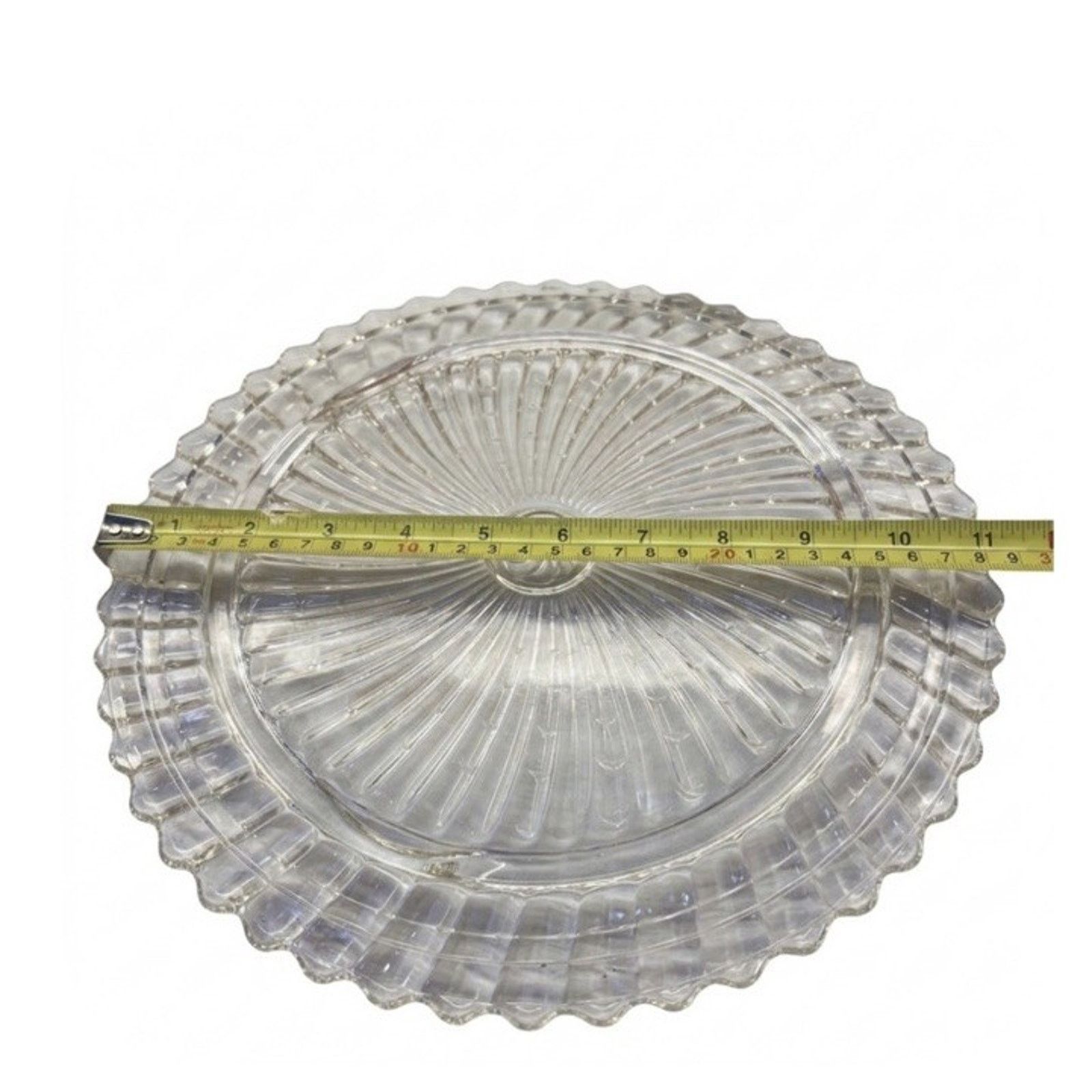 Other VINTAGE Federal Pressed Glass Footed Cake Plate Clear Glass Size ONE SIZE - 3 Thumbnail