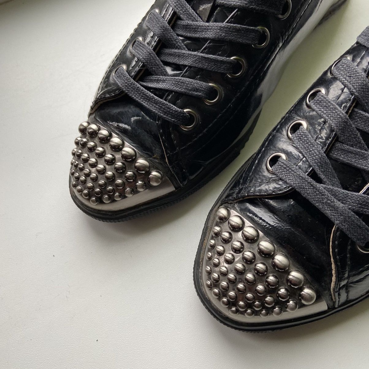 Miu Miu 📌 Vintage Miu Miu Y2K Rare Low top Trainers Prada Size US 9 / IT 39 - 4 Thumbnail