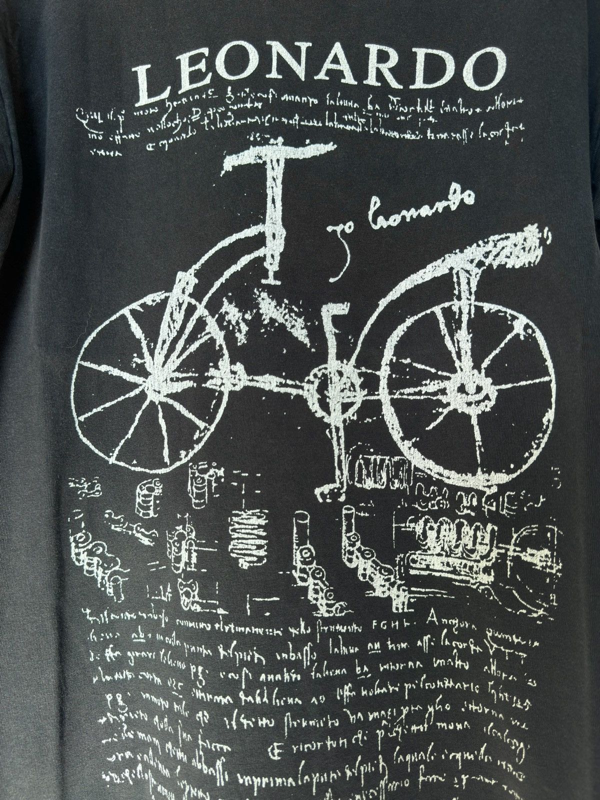 Vintage Vintage LEONARDO DA VINCI Bike Sketch Graphic Tee Size US L / EU 52-54 / 3 - 5 Thumbnail