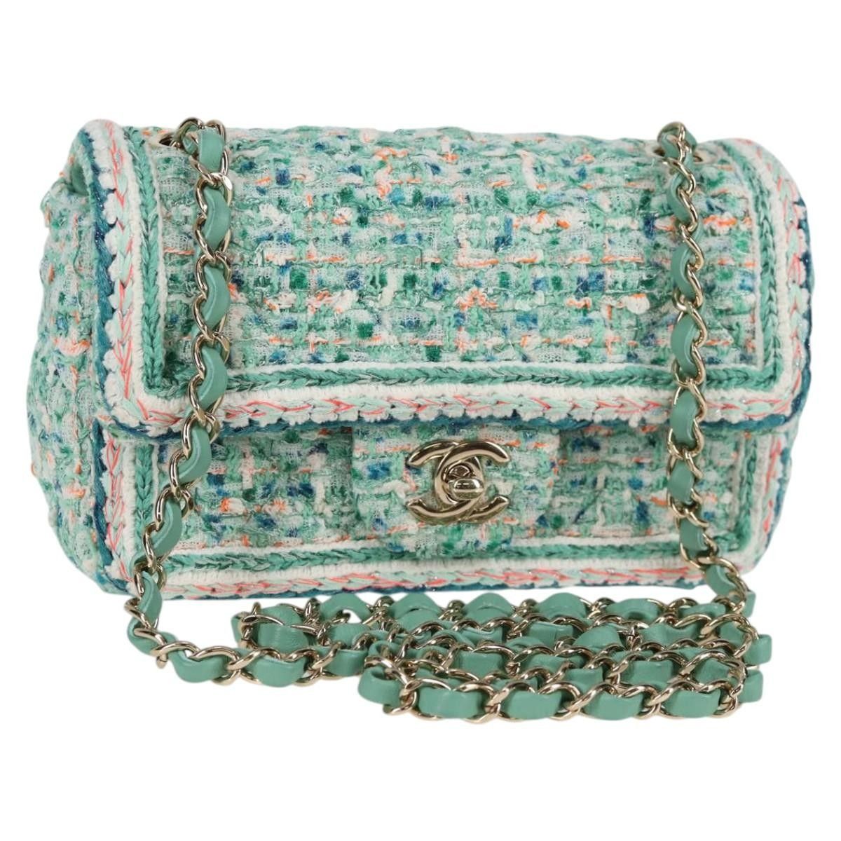 Chanel Chanel Classic Single Flap Bag Braided Quilted Tweed Size ONE SIZE - 1 Thumbnail