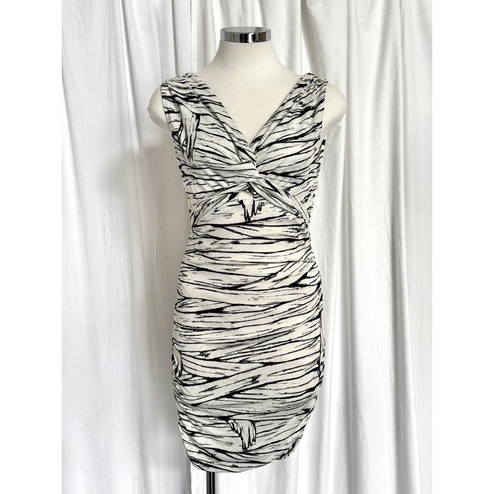 Moschino SS20 Moschino Couture Jeremy Scott Bodycon Mini Dress Mummy Size M / US 6-8 / IT 42-44 - 1 Thumbnail