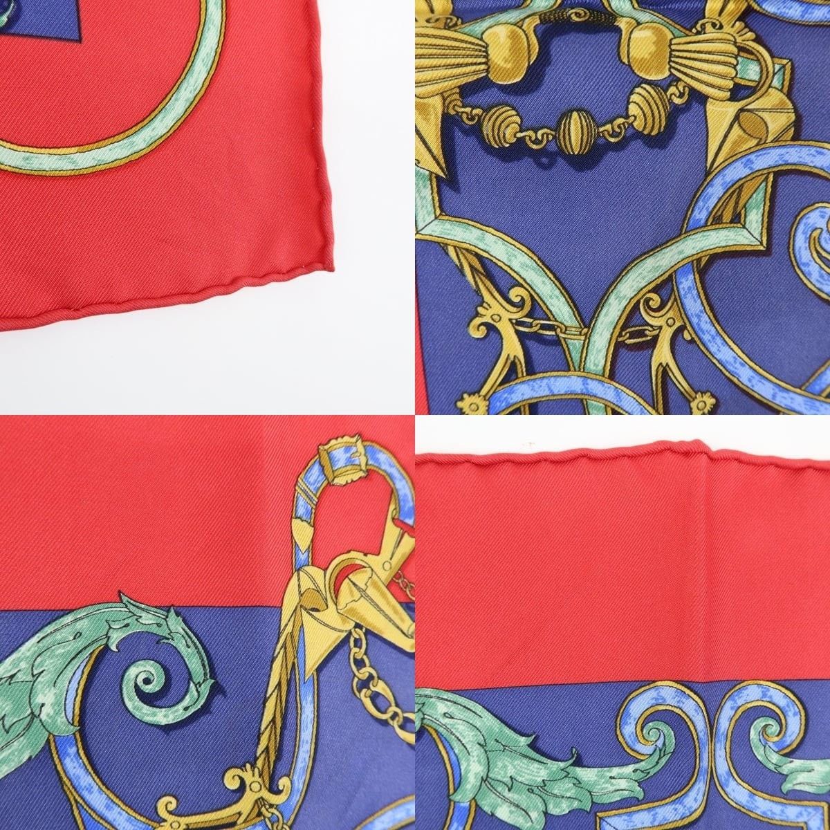 Hermes Hermes Carre 45 L'INSTRVCTION DV ROY Silk Scarf Red Size ONE SIZE - 5 Thumbnail