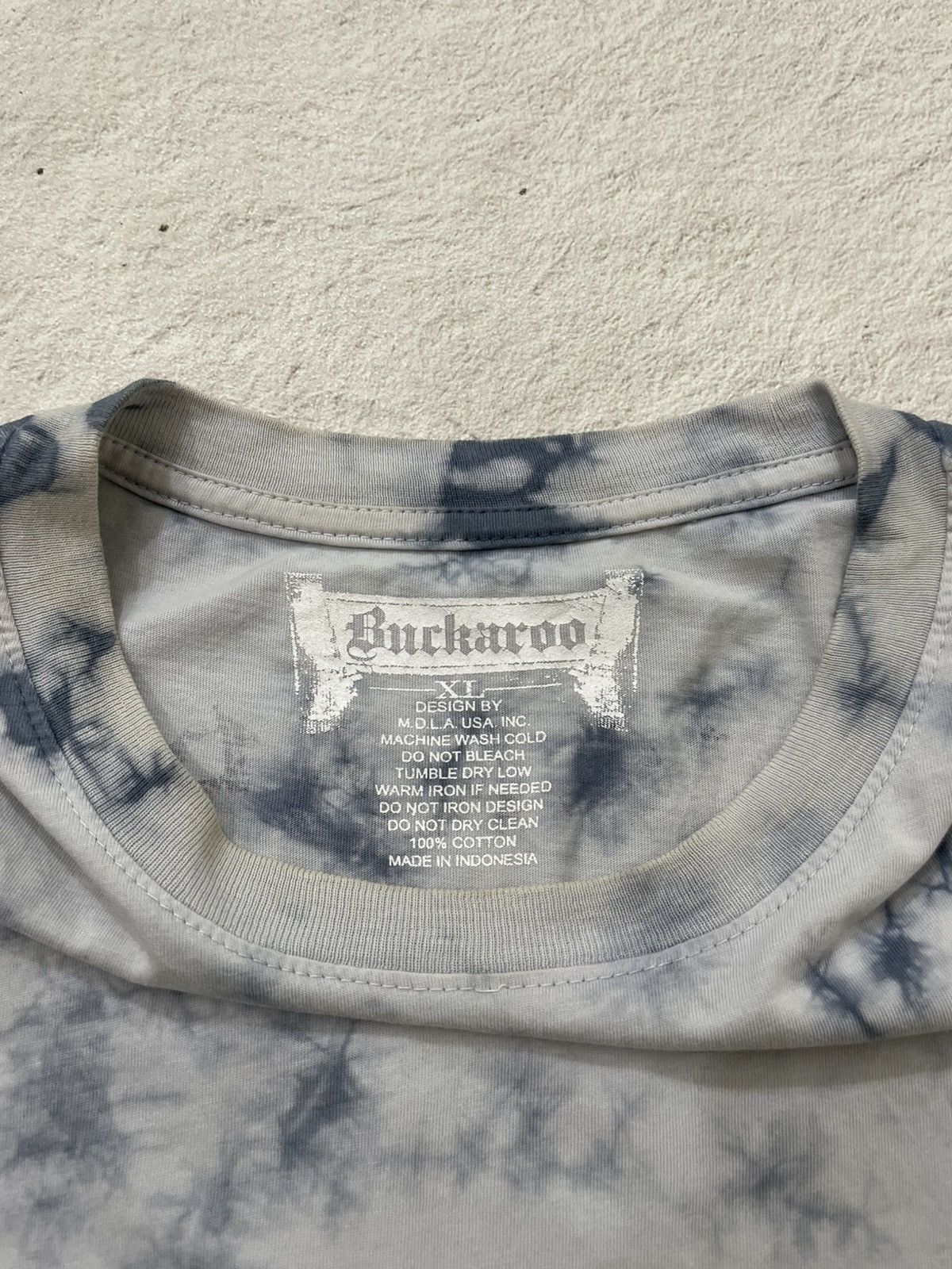 Le Grande Bleu (L.G.B.) 2000s Afliction Angel Wings Cross Tyd Die Shirt Poem Y2K LGB Size US L / EU 52-54 / 3 - 5 Thumbnail