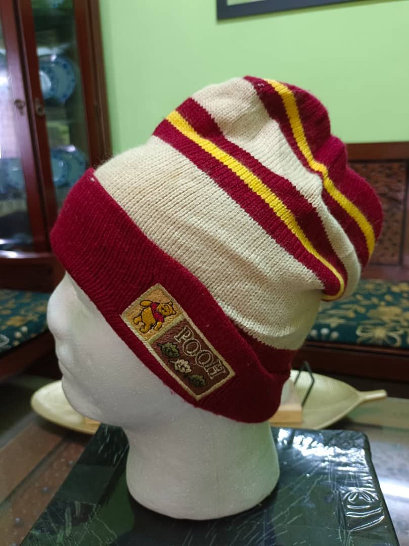 Cartoon Network × Disney Lot of 2 Pooh Embroidered Logo by Disney Beanie Hat Snowcap Size ONE SIZE - 2 Thumbnail